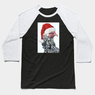 Dark Brahma Chicken Santa Baseball T-Shirt